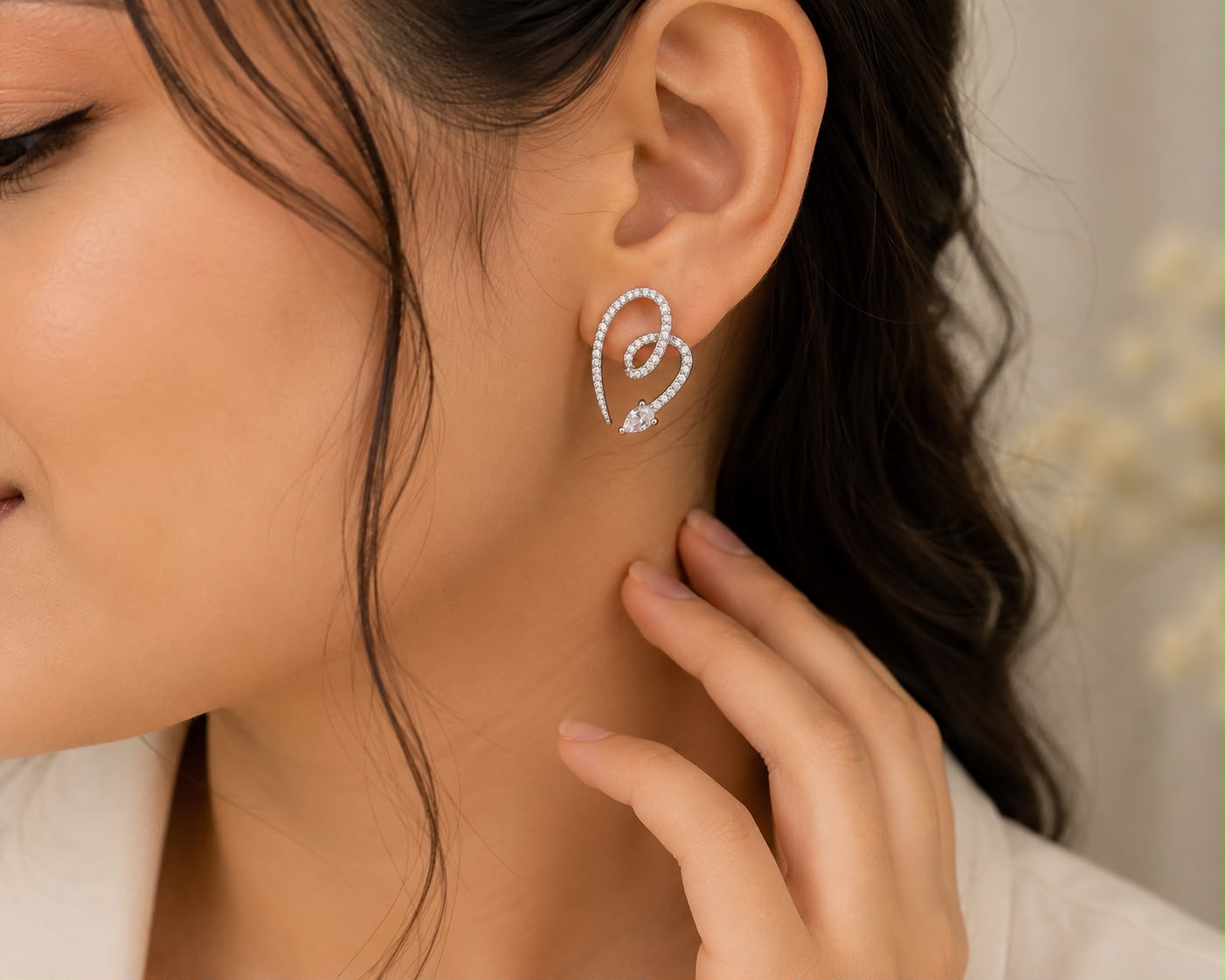 Aurora Swirl Earrings | 925 Sterling Silver | Veera Aabha