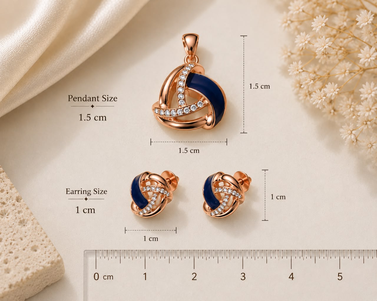 Midnight Elegance 925 Sterling Silver Pendant Set by Veera Aabha