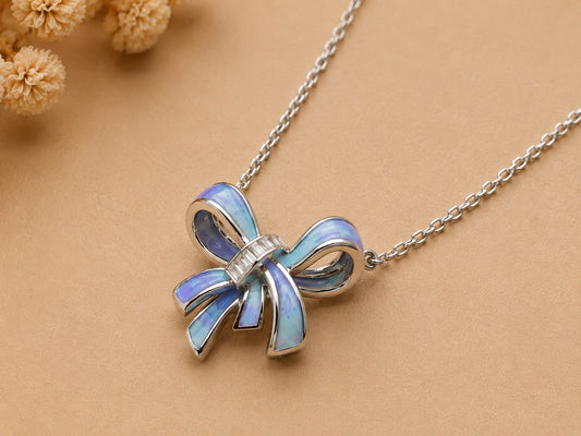 Aurora Bow Necklace | 925 Sterling Silver | Veera Aabha