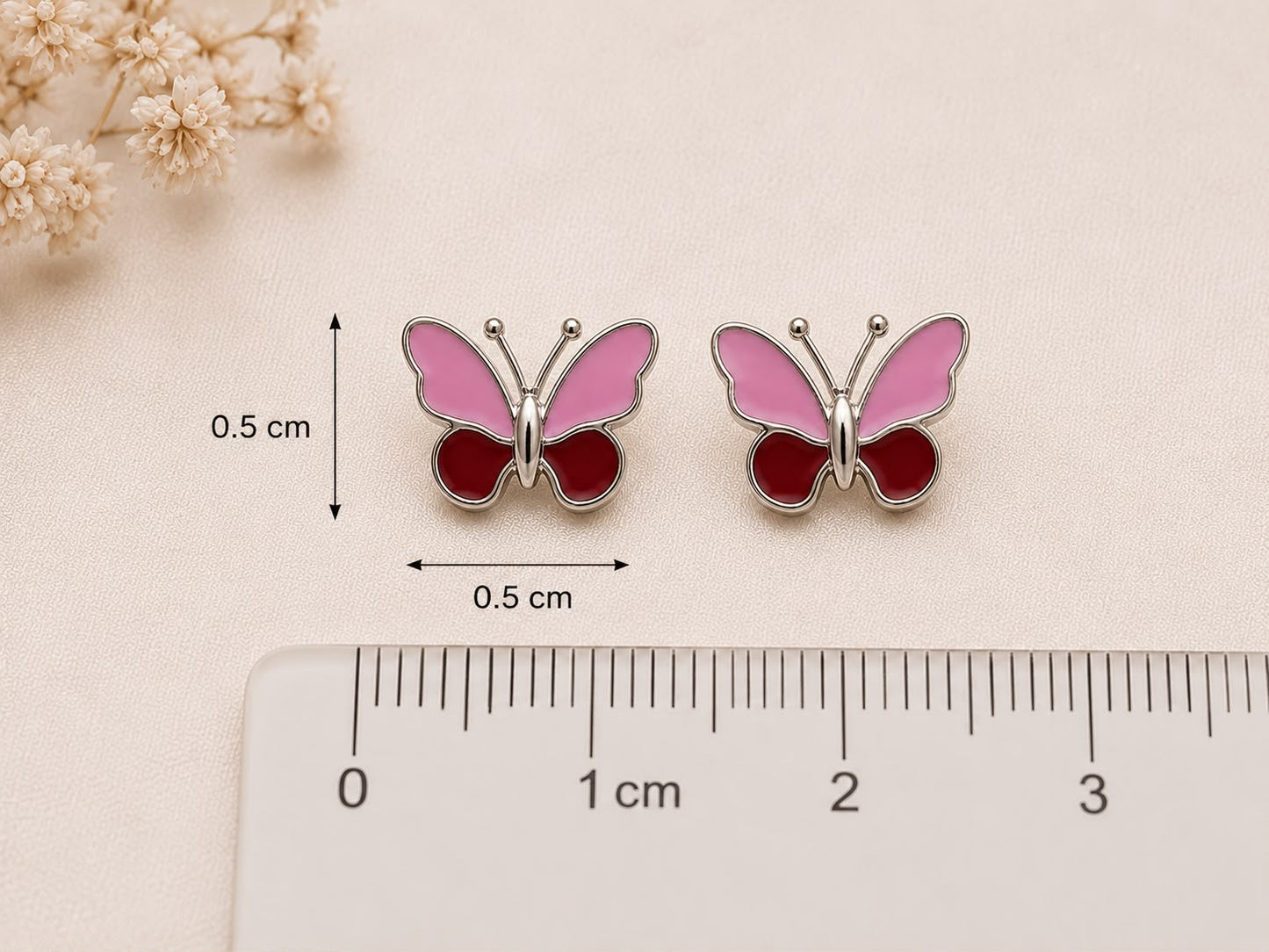 Flutter Bloom Butterfly Stud Earrings