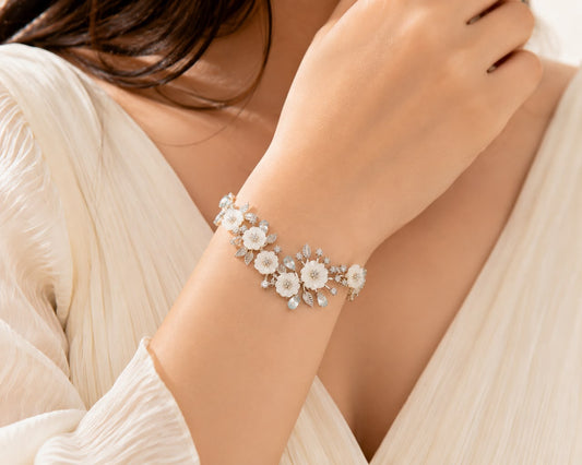 Ivory Blossom Bracelet | 925 Sterling Silver | Veera Aabha