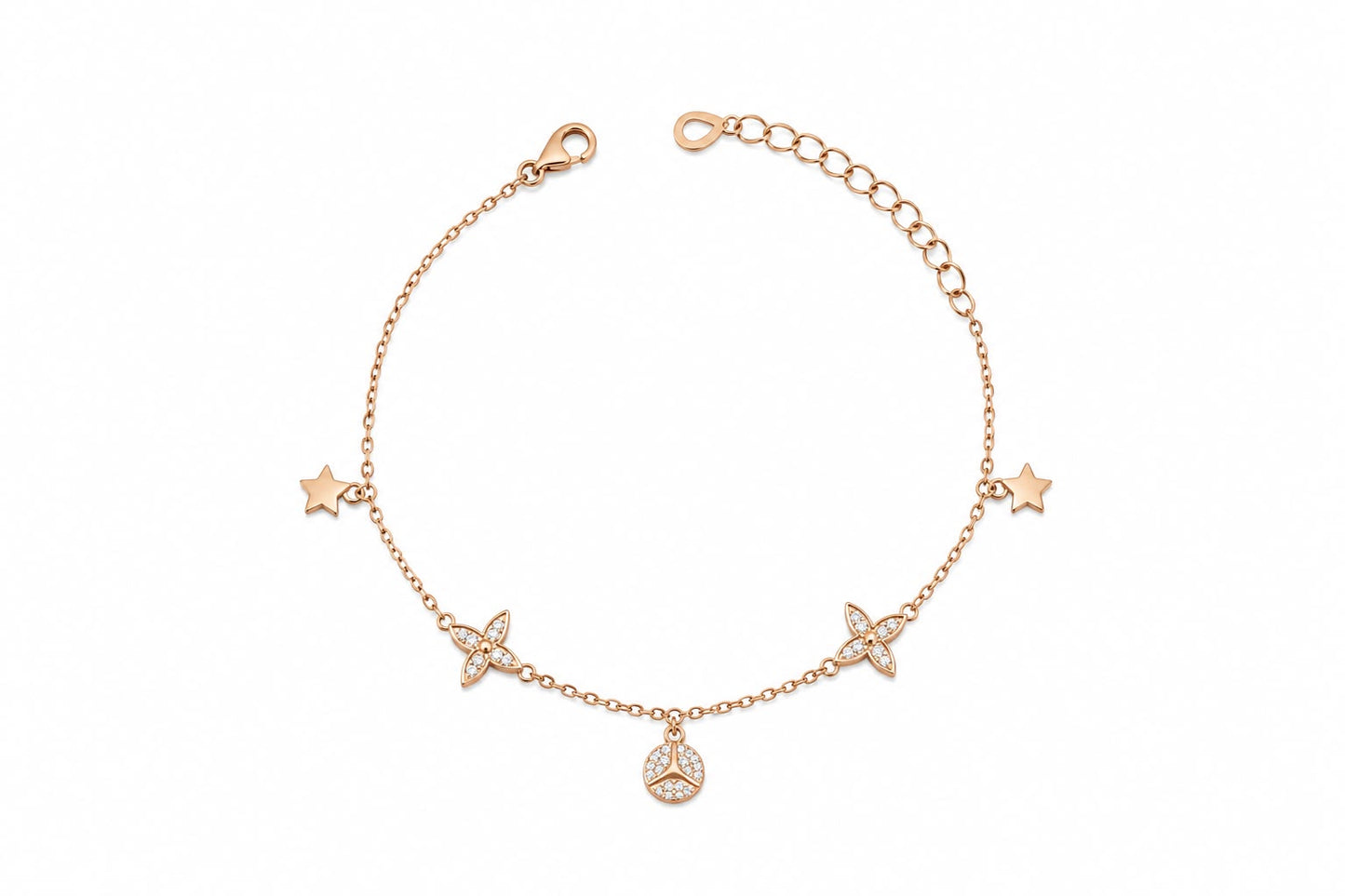 Celestial Grace Charm Bracelet | 925 Sterling Silver | Veera Aabha
