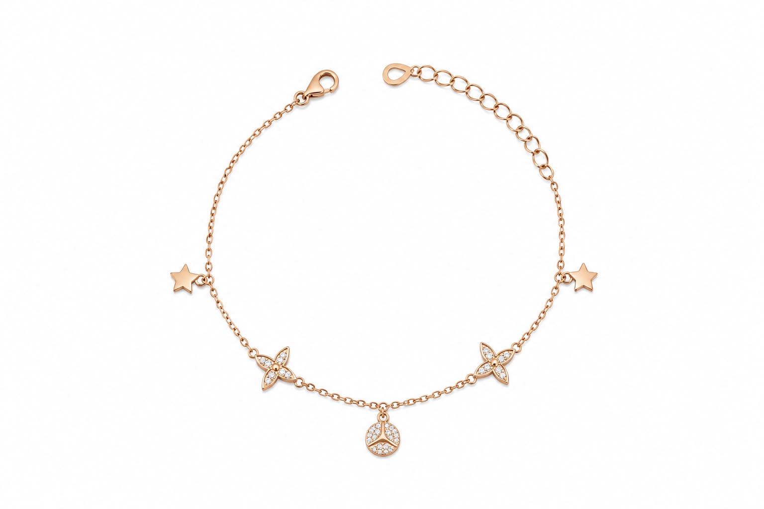 Celestial Grace Charm Bracelet | 925 Sterling Silver | Veera Aabha