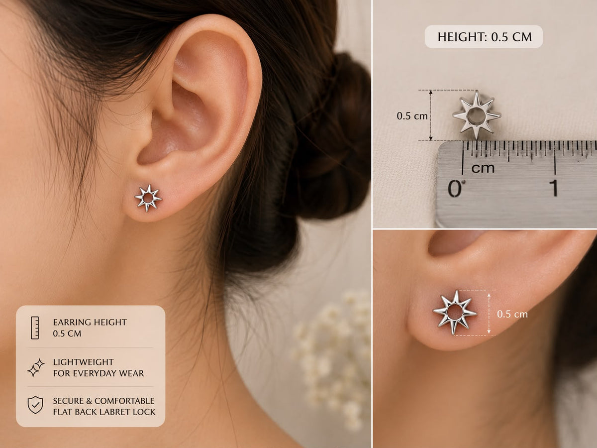 Solar Glow Stud Earrings
