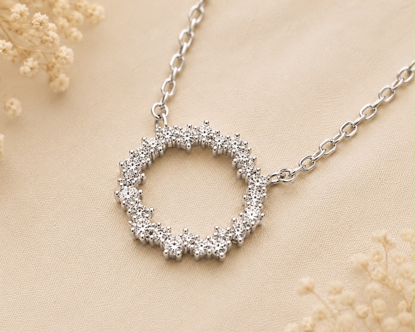 Eternal Halo Chain | 925 Sterling Silver | Veera Aabha