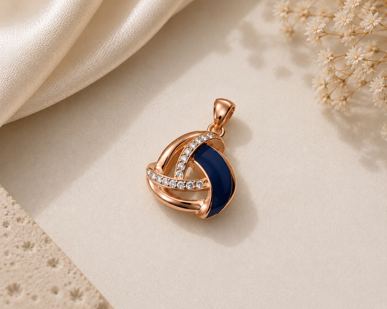 Midnight Elegance 925 Sterling Silver Pendant Set by Veera Aabha