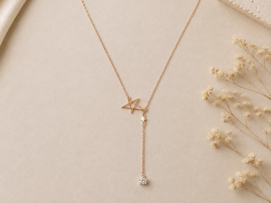 Stellar Drop Chain | 925 Sterling Silver | Veera Aabha