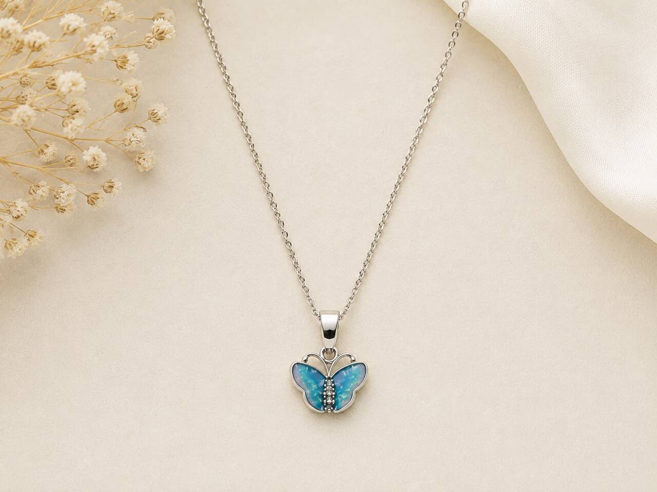 Azure Flutter Chain | 925 Sterling Silver | Veera Aabha