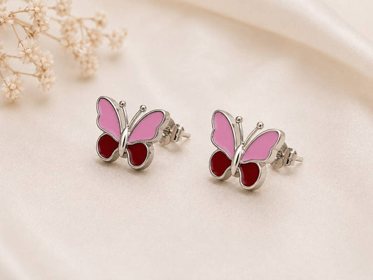 Flutter Bloom Butterfly Stud Earrings