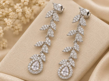 Celeste Vine Drop Earrings | 925 Sterling Silver | Veera Aabha