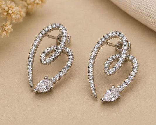 Aurora Swirl Earrings | 925 Sterling Silver | Veera Aabha