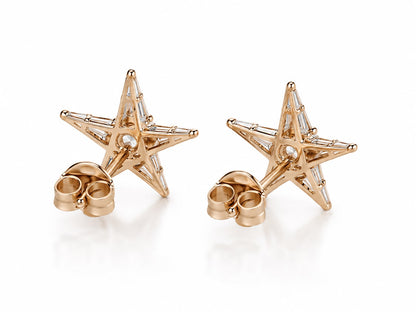 Celestial Starburst Stud Earrings | 925 Sterling Silver | Veera Aabha