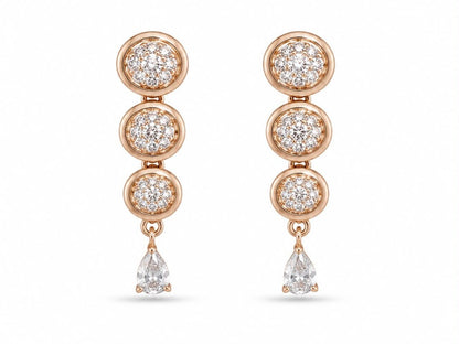 Rose Radiance Drop Earrings | 925 Sterling Silver | Veera Aabha