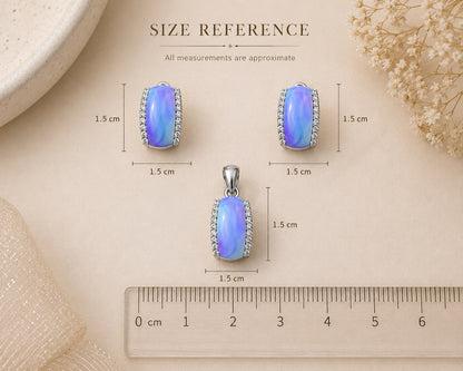 Lavender Mist 925 Sterling Silver Pendant Set by Veera Aabha