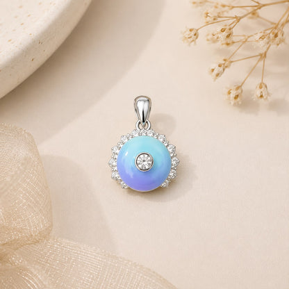 Azure Bloom 925 Sterling Silver Pendant Set by Veera Aabha