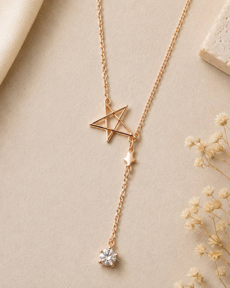 Stellar Drop Chain | 925 Sterling Silver | Veera Aabha