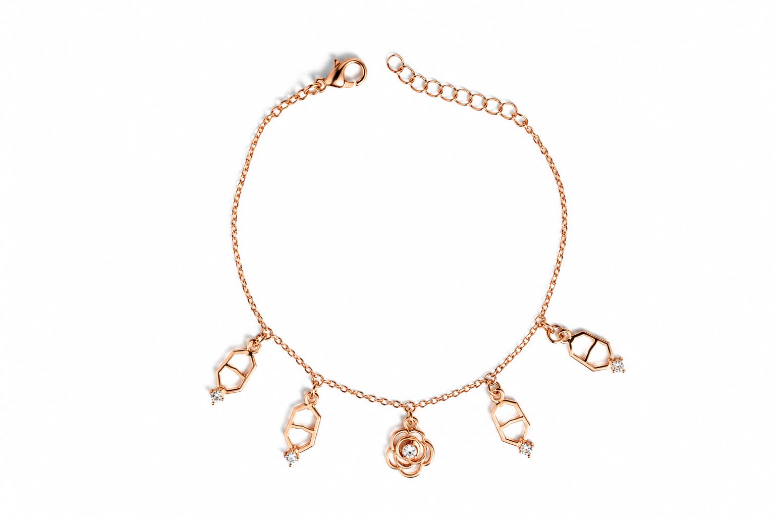 Bloom & Brilliance Charm Bracelet | 925 Sterling Silver | Veera Aabha