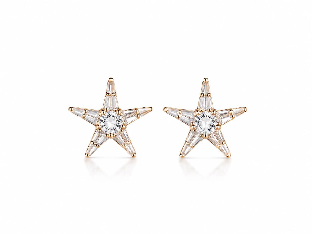 Celestial Starburst Stud Earrings | 925 Sterling Silver | Veera Aabha