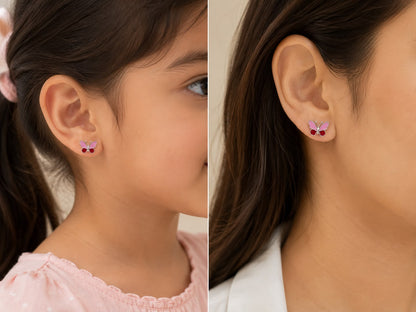 Flutter Bloom Butterfly Stud Earrings