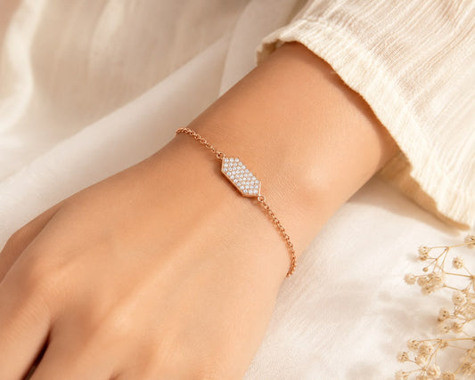 Lustre Hexa Bracelet | 925 Sterling Silver | Veera Aabha