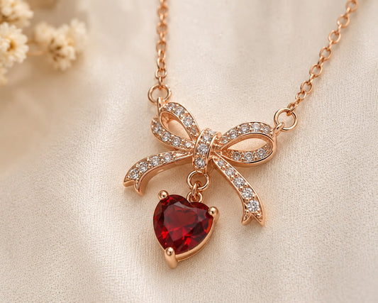 Crimson Bow Chain | 925 Sterling Silver | Veera Aabha