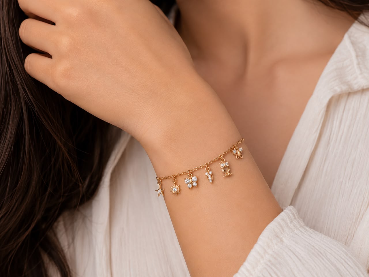 Celestial Charm Bracelet | 925 Sterling Silver | Veera Aabha