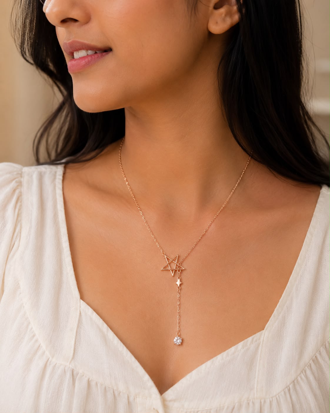 Stellar Drop Chain | 925 Sterling Silver | Veera Aabha