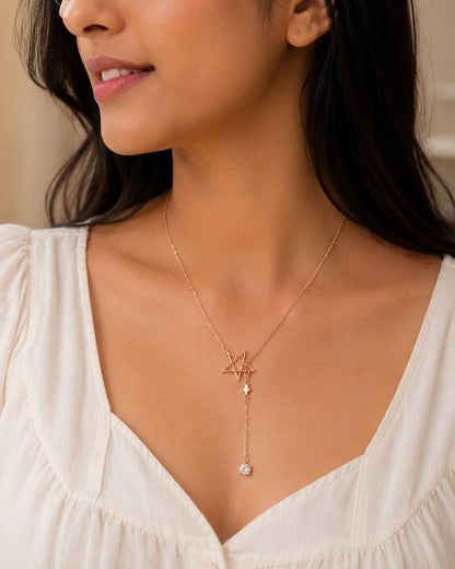 Stellar Drop Chain | 925 Sterling Silver | Veera Aabha