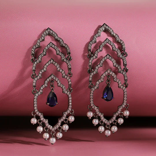 Navratan Fluid Elegance Short Necklace Set