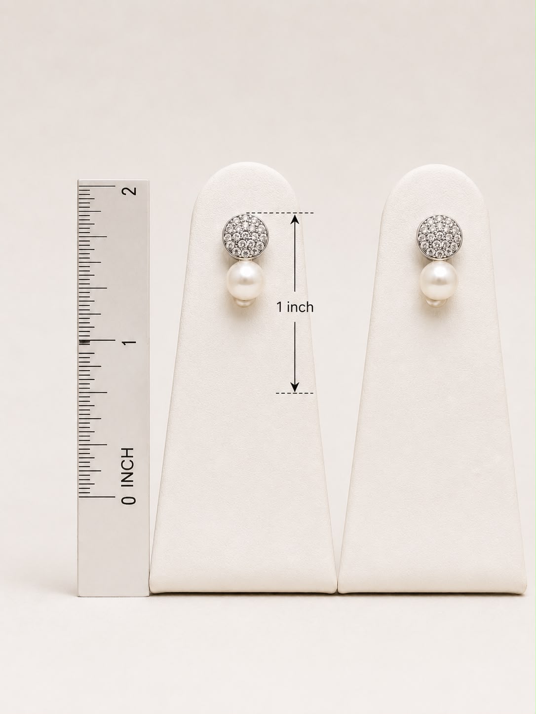 Celeste Pearl Stud Earrings | 925 Sterling Silver | Veera Aabha