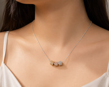 Trinity Luxe Barrel Necklace | 925 Sterling Silver | Veera Aabha