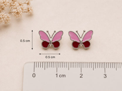 Flutter Bloom Butterfly Stud Earrings