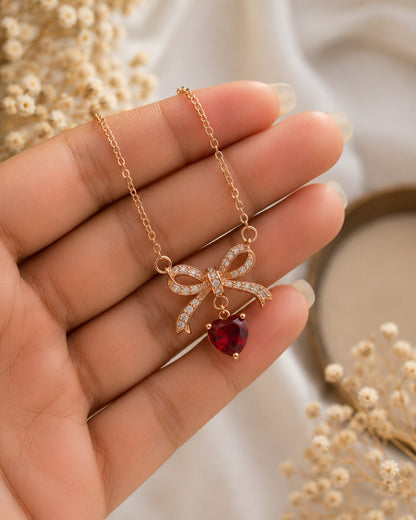 Crimson Bow Chain | 925 Sterling Silver | Veera Aabha