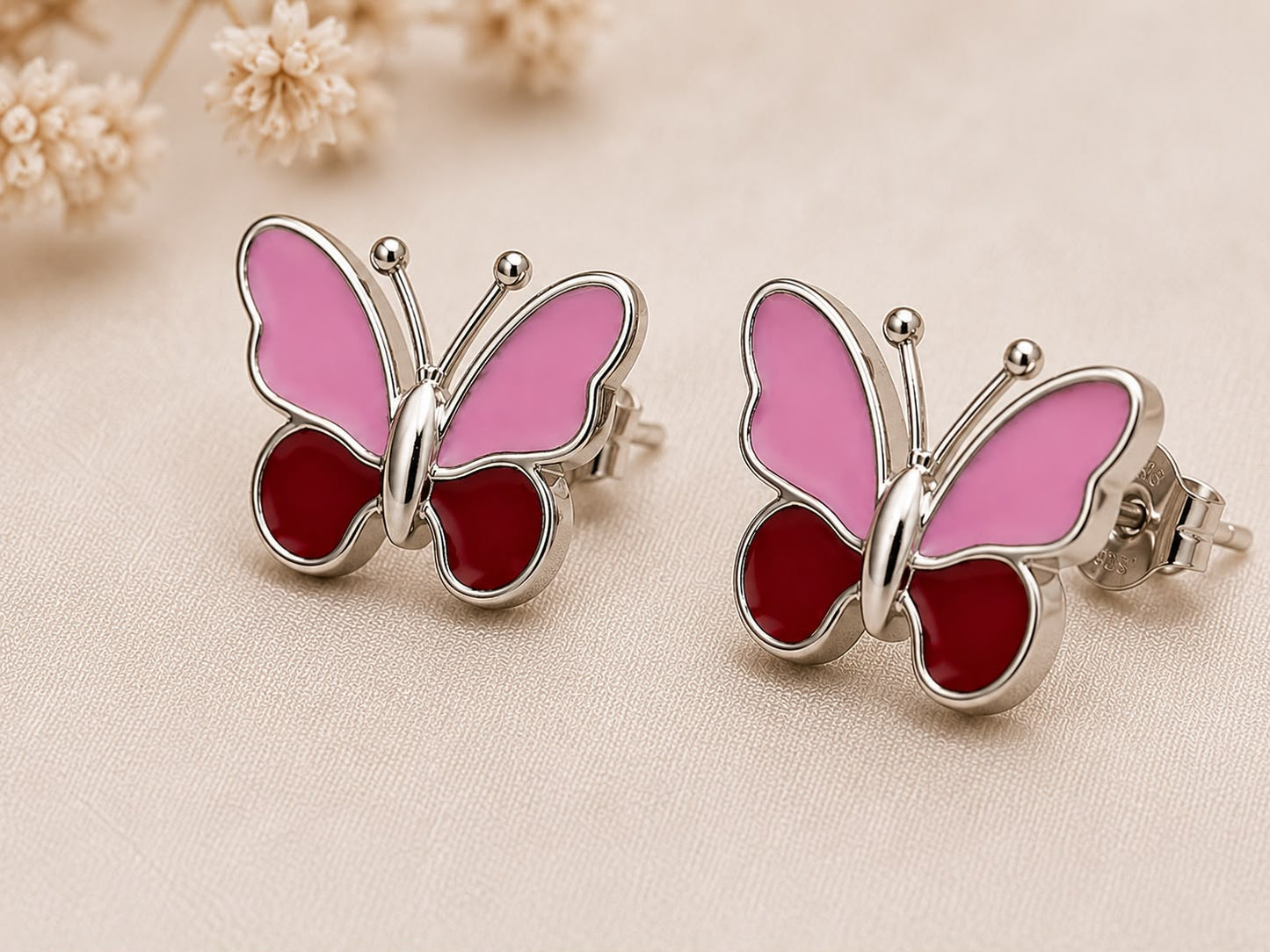 Flutter Bloom Butterfly Stud Earrings