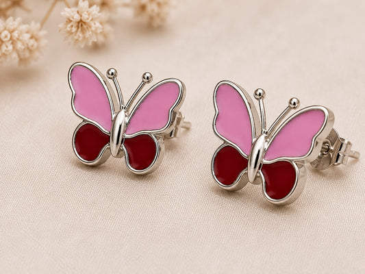 Flutter Bloom Butterfly Stud Earrings
