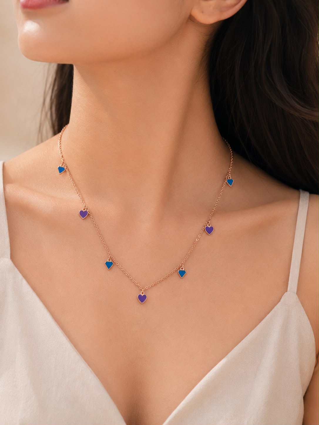 Azure Amour Charm Necklace | 925 Sterling Silver | Veera Aabha