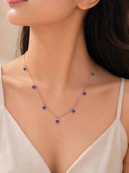 Azure Amour Charm Necklace | 925 Sterling Silver | Veera Aabha