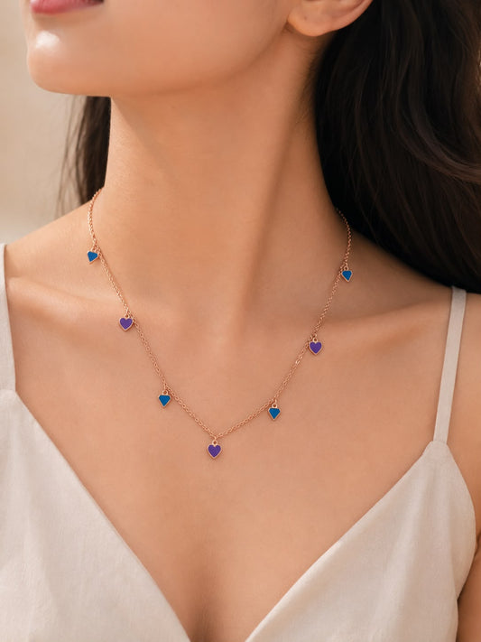 Azure Amour Charm Necklace | 925 Sterling Silver | Veera Aabha