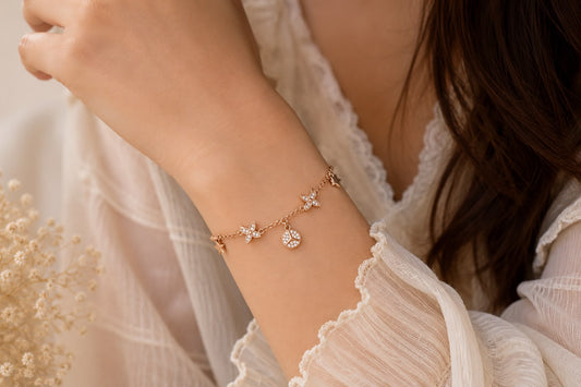 Celestial Grace Charm Bracelet | 925 Sterling Silver | Veera Aabha