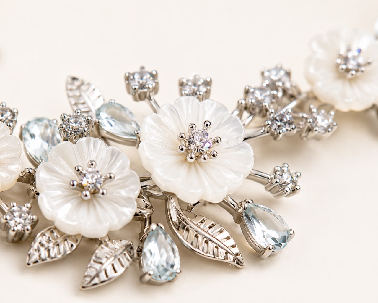 Ivory Blossom Bracelet | 925 Sterling Silver | Veera Aabha