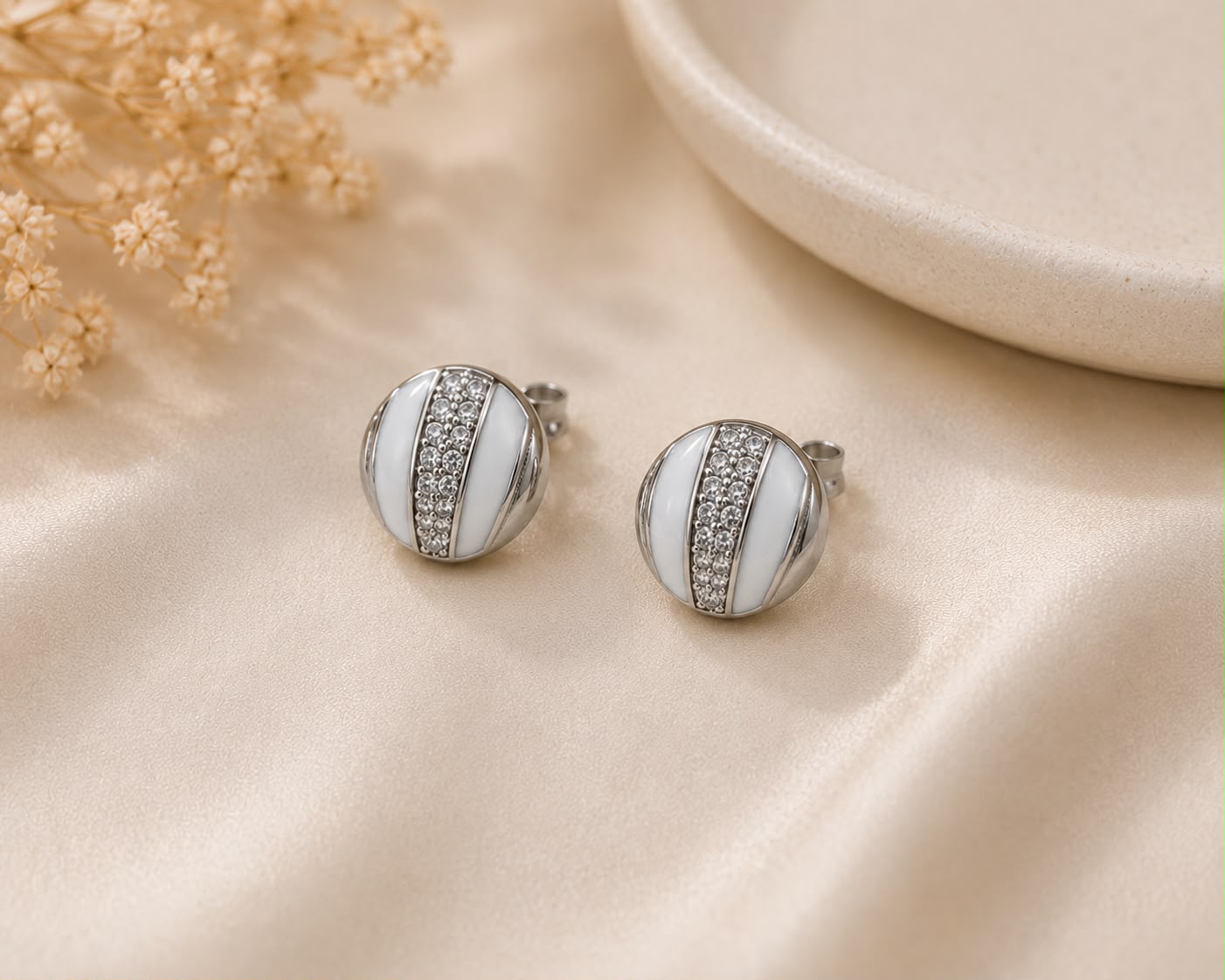 Pearl Essence 925 Sterling Silver Pendant Set by Veera Aabha