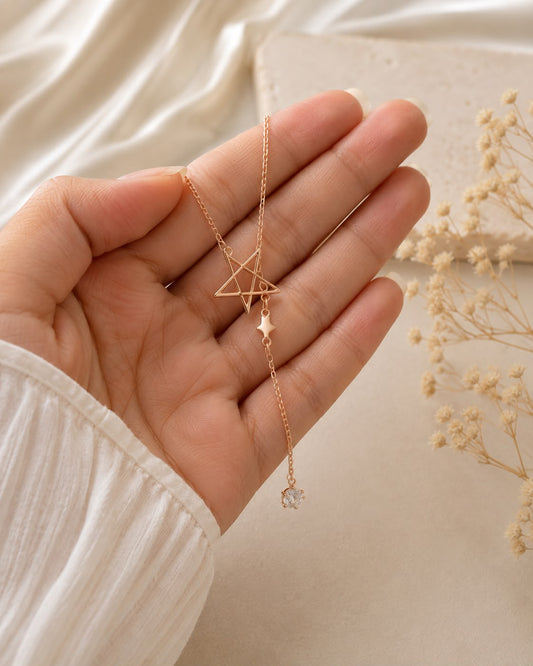 Stellar Drop Chain | 925 Sterling Silver | Veera Aabha