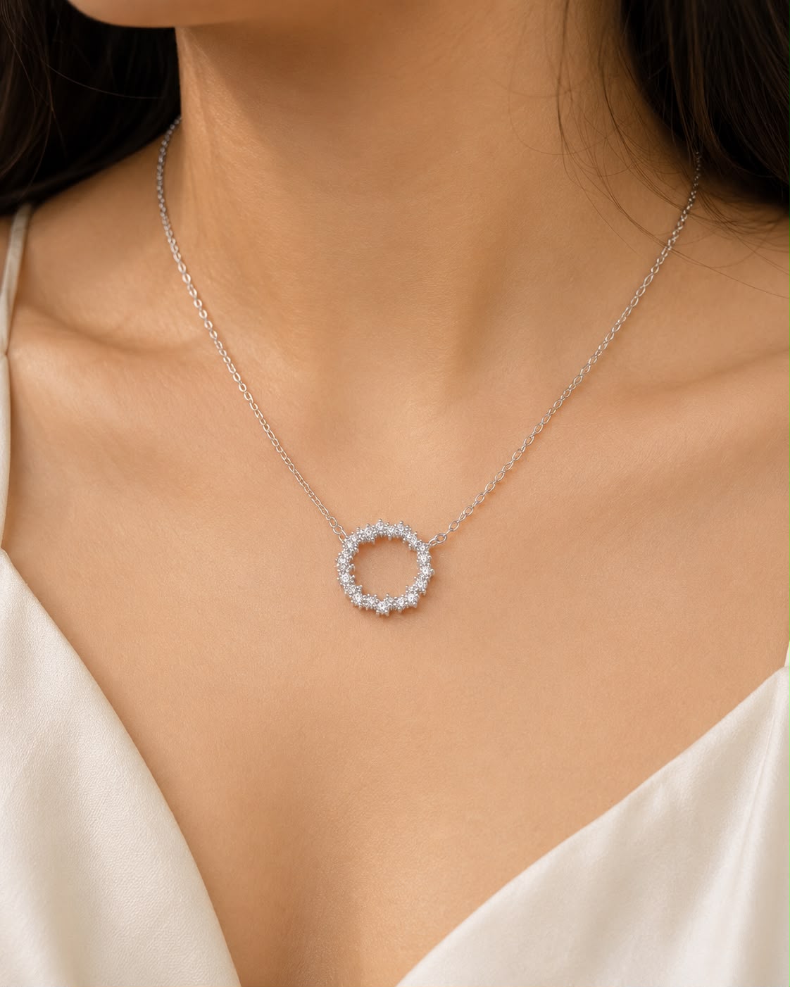 Eternal Halo Chain | 925 Sterling Silver | Veera Aabha