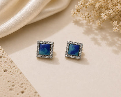 Azure Aura 925 Sterling Silver Pendant Set by Veera Aabha