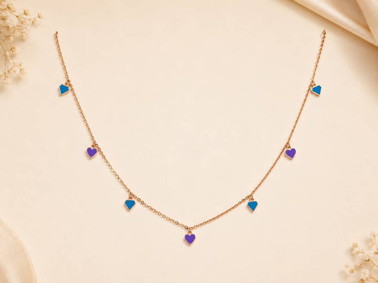 Azure Amour Charm Necklace | 925 Sterling Silver | Veera Aabha