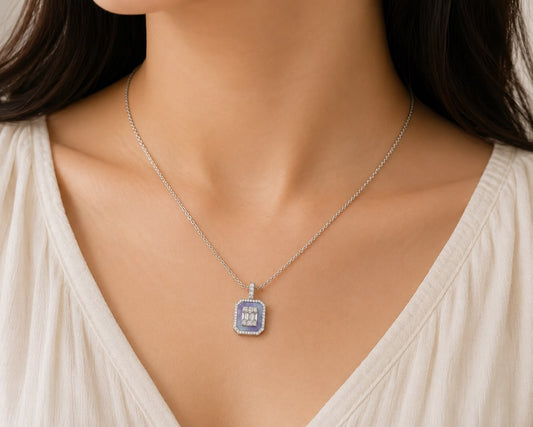 Lavender Royale Pendant Necklace | 925 Sterling Silver | Veera Aabha