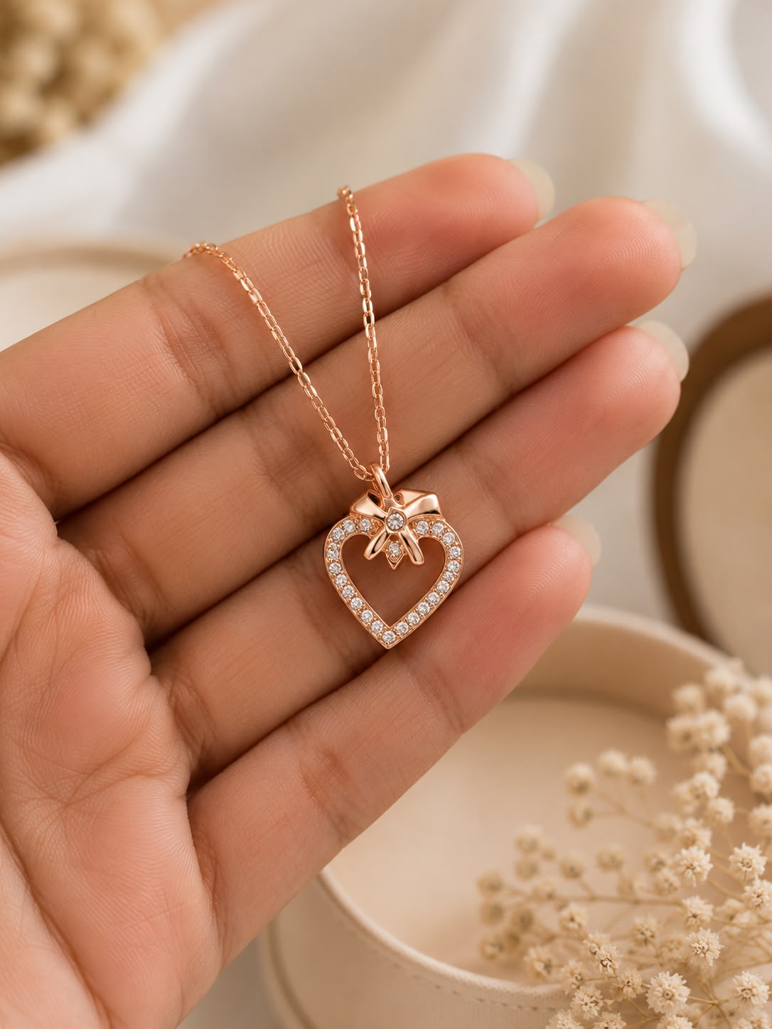 Sweetheart Bloom Chain | 925 Sterling Silver | Veera Aabha