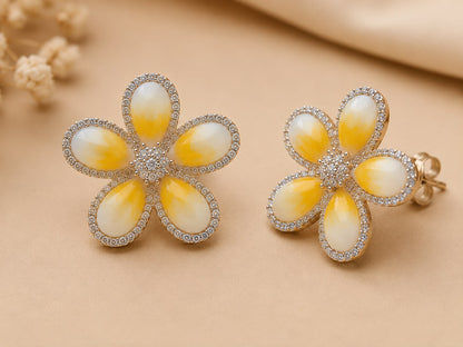 Sunlit Blossom Pendant Set | 925 Sterling Silver | Veera Aabha