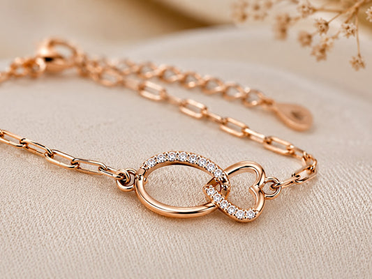 Linked Hearts Bracelet | 925 Sterling Silver | Veera Aabha