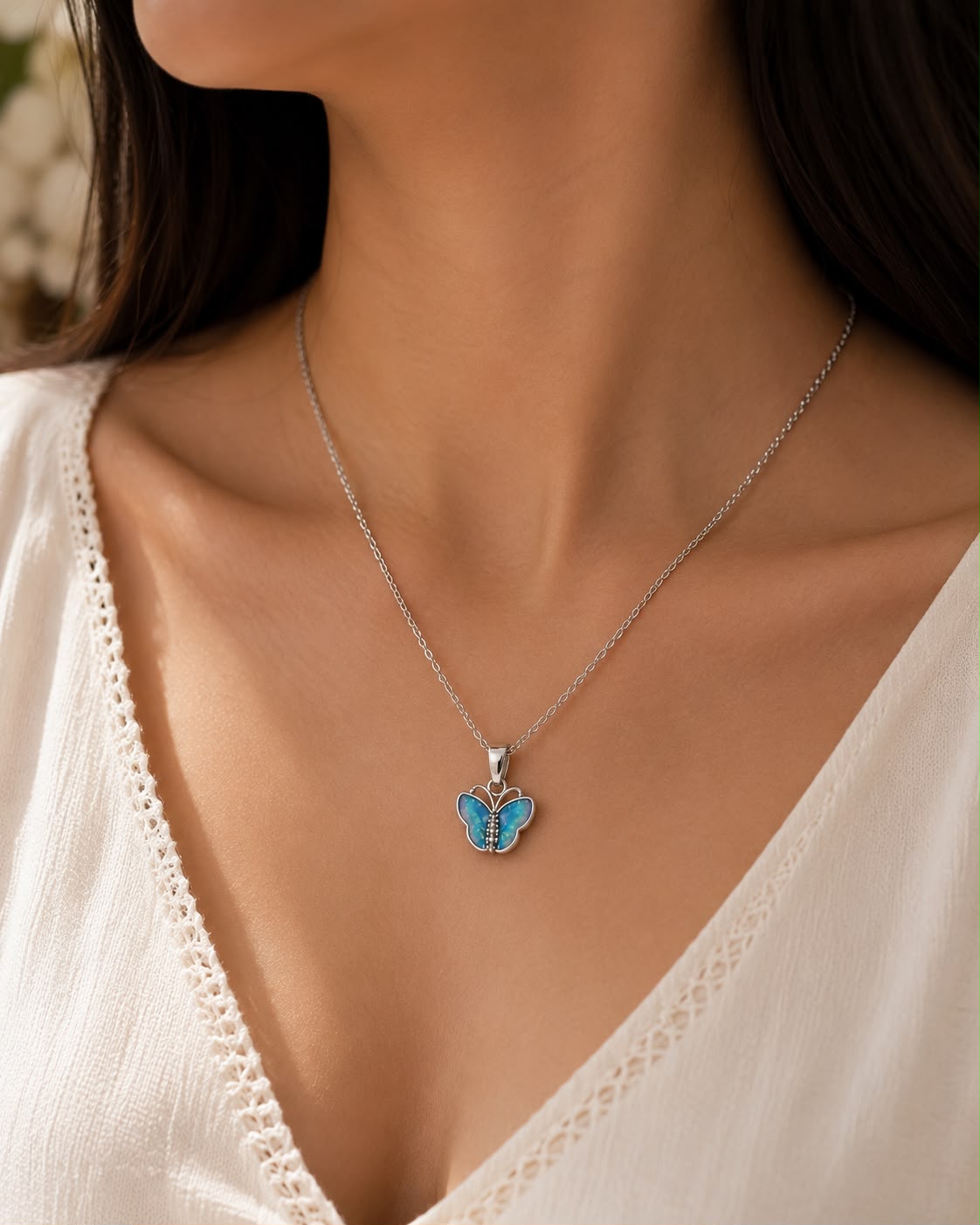 Azure Flutter Chain | 925 Sterling Silver | Veera Aabha
